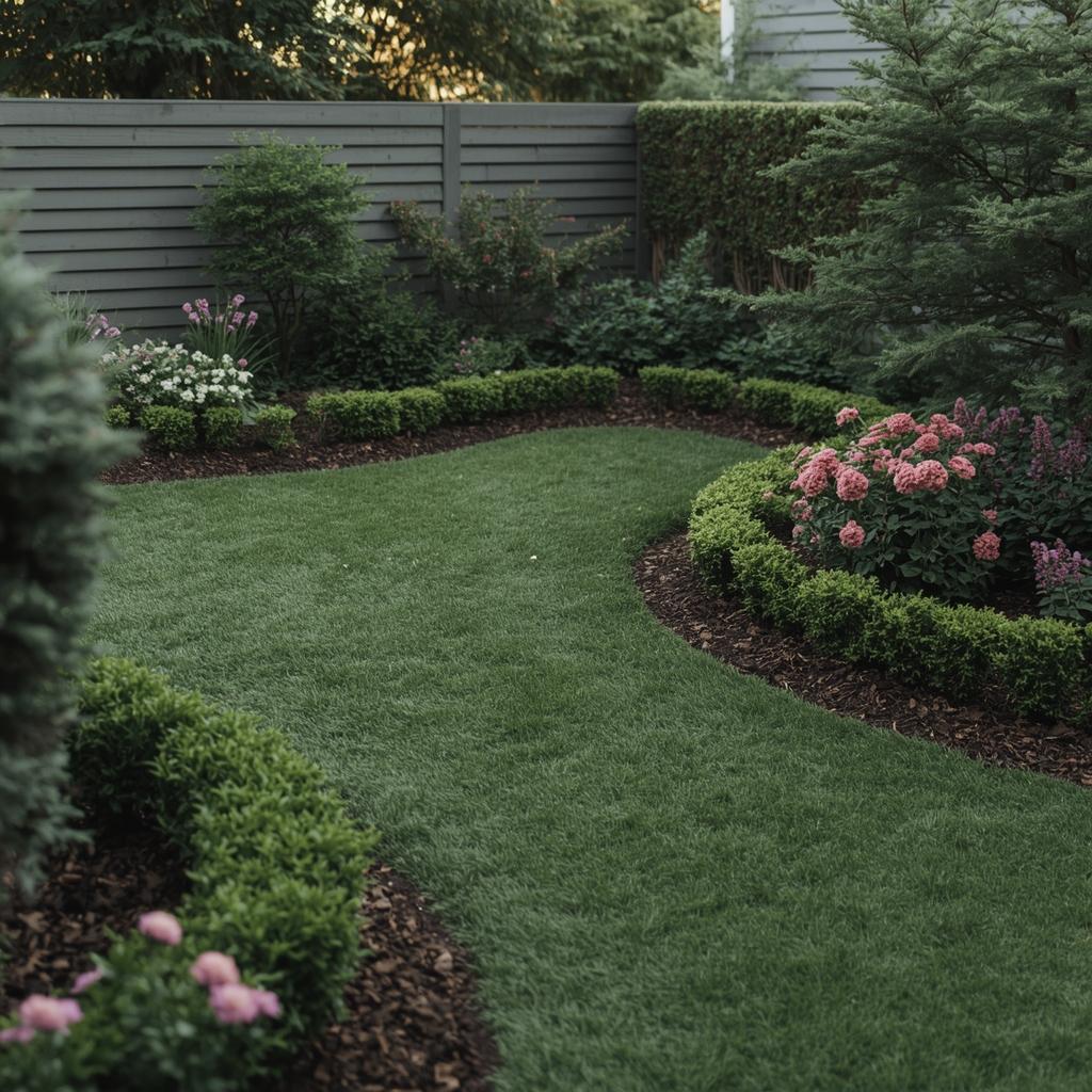 Auswahl von Gehölzen, Stauden, Rasenanlagen und Hecken